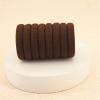 100 Pack Seamless Hair Ties for Women Girls Ponytail Holders for Thick Hair (Dark Brown) view 3