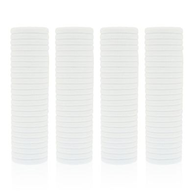 100 Pack Seamless Hair Ties for Women Girls Ponytail Holders for Thick Hair (white)