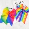 Pride Day Hair Bows Hair Ties LGBT Rainbow Hair Scrunchies Ponytail Holders Handmade Hair Accessories for Women Girls Daily Wear Birthday Party Hairstyle Decorations 2PCS view 2