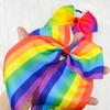 Pride Day Hair Bows Hair Ties LGBT Rainbow Hair Scrunchies Ponytail Holders Handmade Hair Accessories for Women Girls Daily Wear Birthday Party Hairstyle Decorations 2PCS view 3