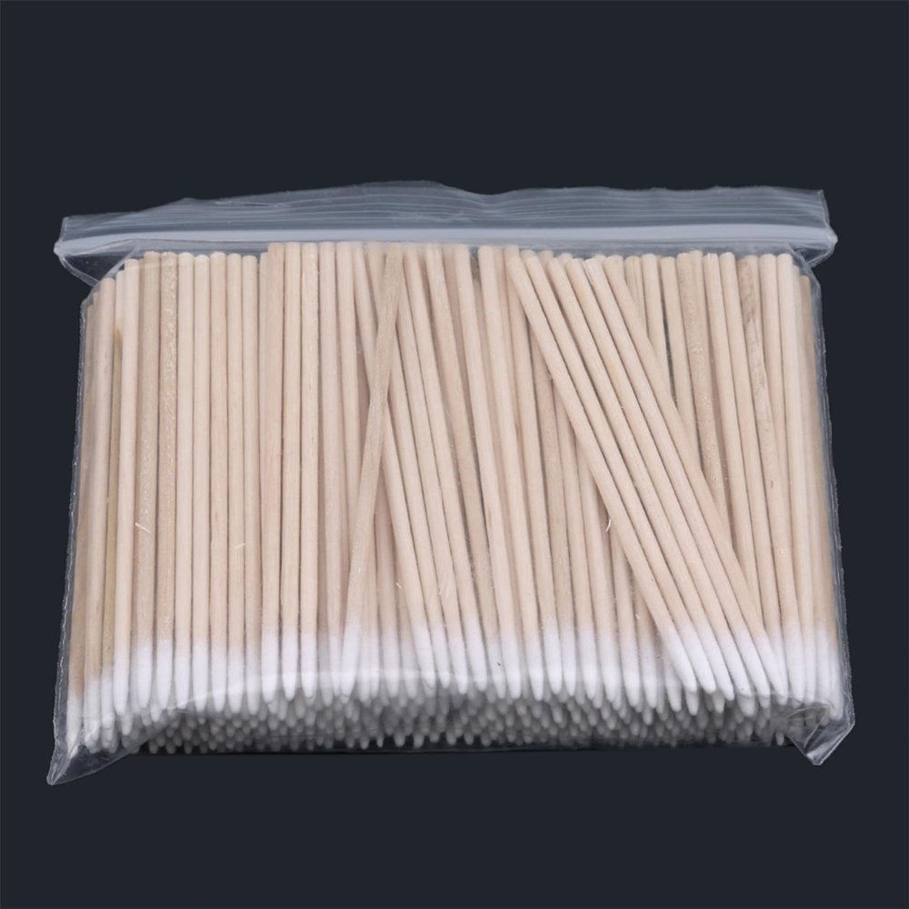 Sperrins 300 pcs Cotton Swabs,Pointed Tip, Cotton Swabs Wood Sticks, Tattoo Supplies, Makeup Cosmetic Applicator Sticks