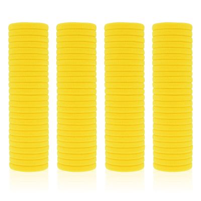 100 Pack Seamless Hair Ties for Women Girls Ponytail Holders for Thick Hair (yellow)