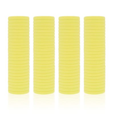 100 Pack Seamless Hair Ties for Women Girls Ponytail Holders for Thick Hair (light yellow)