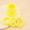 100 Pack Seamless Hair Ties for Women Girls Ponytail Holders for Thick Hair (light yellow) view 3