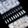 Stiletto Nail Tips,1000 PCS Artificial Full Cover Fake Nails Soft Gel Tips 10 Sizes with Box for Home DIY Nail Salon (Clear and Natural 5) view 2