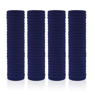 100 Pack Seamless Hair Ties for Women Girls Ponytail Holders for Thick Hair (Navy)