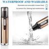 QIYUDS Nose Hair Trimmer for Men and Women Allisable Painless Ears Eyebrows Beards Clipper,IPX7 Waterproof, Dual Edge Blades view 3