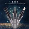 DABEDE QIYUDS Mens Ear and Nose Hair Trimmer with Cleaning System, Wet Dry High-Performance, 3 in 1 Rechargeable Nose Hair Trimmer for Men Trimer Beard Shaver Ear Temple Eyebrow Sideburns view 2
