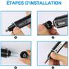 DABEDE QIYUDS Ear Nose Brow Trimmer Clipper  Painless Eyebrow & Facial Hair Trimmer for Men & Women,USB Rechargeable with Waterproof Head view 4