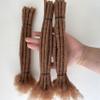 0.6cm #30 Brown 8inch 30 Stands Loc Extensions Human Hair 100% Handmade Permanent Dreadlock Extensions for Man/Women Can Be Dyed and Curled(0.6cm 8inch-30 stands color #30 Brown) view 3