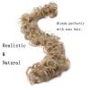 Messy Bun Hair Messy Bun Hair Piece 21inch Long Synthetic Tousled Fluffy Hair Bun Wrap Around Scrunchies DIY Curly Chignon Hairpiece Hair Band for Women Real Human Hair Buns (Color : Q13 22H613) view 3