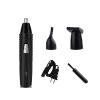 DABEDE QIYUDS Ear and Nose Hair Trimmer Clipper for Men Women, 3 in 1 Electric Eyebrow and Facial Hair Trimmer with Waterproof Head Double-Edge Stainless Steel Blade (Black) view 2