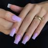 KXAMELIE Medium Coffin Nails - Press Ons, Glue Ons, Reusable 24 Fake Nails - Natural, Thick, Long - Solid Color False Nails for Women view 3