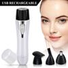 DABEDE QIYUDS Ear and Nose Hair Trimmer Clipper,USB Rechargeable Nostril Nasal Hair Cleaning System,4 in 1 Lightweight Waterproof Hair and Beard Clippers view 3