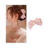 Pink Claw Clip for Hair Bows for Women Jaw Clips for Hair Accessories for Girls Satin Bow Hair Clip Clamps Bowknot Hair Claw Clips for Thick Hair Styling Accessories view 1