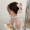 Pink Claw Clip for Hair Bows for Women Jaw Clips for Hair Accessories for Girls Satin Bow Hair Clip Clamps Bowknot Hair Claw Clips for Thick Hair Styling Accessories view 2