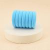 100 Pack Seamless Hair Ties for Women Girls Ponytail Holders for Thick Hair (light blue) view 3
