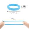100 Pack Seamless Hair Ties for Women Girls Ponytail Holders for Thick Hair (light blue) view 4