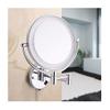 9 Inch Wall Mounted Makeup Mirror Vanity Mirror LED Lighted with 3X Magnification Round Double-Sided Shaving Mirror 360 Free Rotation Extendable and Chrome Finished for Bathroom, Spa and Hotel view 1