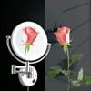 9 Inch Wall Mounted Makeup Mirror Vanity Mirror LED Lighted with 3X Magnification Round Double-Sided Shaving Mirror 360 Free Rotation Extendable and Chrome Finished for Bathroom, Spa and Hotel view 4