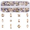 180pcs Glass Flatback Champagne Rhinestones Nail Art 3D 12 Styles Stone Charms for Nails Decoration Beauty DIY Crafts Box Kit Supplies view 1