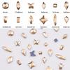 180pcs Glass Flatback Champagne Rhinestones Nail Art 3D 12 Styles Stone Charms for Nails Decoration Beauty DIY Crafts Box Kit Supplies view 2
