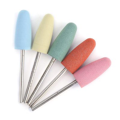 5pcs Nail Drill Bits for Nails, Nail Art Manicure Pedicure Accessories for Acrylic Gel Nail Cuticle Rubber Manicure Polishing Burr Nail File Set (F1)