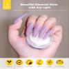 BURANO Reflective Diamond Nail Glitter Gel Polish, Sparkly Color Holographic Glitters Shiny Gel - 7.3ml, UV Lamp Required (Gray Pink SZ12) view 2