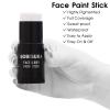 BOBISUKA Face Body White Paint Stick, Clown Makeup Eye Black Sticks for Sports, White Foundation Face Painting Kit for Halloween Skeleton Vampire Mime Skull Joker Special Effects Cosplay SFX Costume view 2