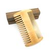 Beard Comb Wooden Mustaches Combs Dual Action Teeth Beard Comb for Beards Mustaches The Art of Shaving Beard Comb,Wood color Practical and Deft view 2