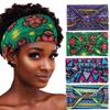 Aceorna African Headbands Boho Knotted Hairbands Stretch Wide Head Wraps Elastic Yoga Turban Hair Scarfs Workout Printed Hair Accessories for Women Pack of 4 (Style G) view 1
