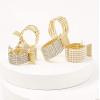 2 Pack Golden High Ponytail Hair Claw Clips Metal High Braids Clips Rhinestone Dress Up Hair Ring for Long Hair Horsetail Buckle Hair Ties Ponytail Hair Cuff Hair Bands (Crystal) view 4