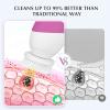 COSLUS Facial Cleansing Brush Silicone Face Scrubber: 2 in1 FBS-D Electric Exfoliating Device Waterproof Deep Cleaning Exfoliation Rotating Spa Machine - Electronic Skincare Wash Spinning System view 4