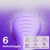 NgraCoola CLIE Facial Cleansing Brush - Waterproof & Rechargeable Face Scrubber for Men & Women, Cleansing, Exfoliating & Massaging - Violet view 4