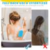 Norme 3 Pcs 22.4 Inch Long Handle Back Bath Sponge Lightweight Sponge on a Stick Body Cleaning Handled Washer Scrubber for Foot Body Limited Range of Motion, Blue view 4