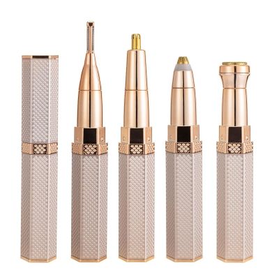 4 in 1 Eyebrow Razor,Painless Face Shavers for Women, Facial Hair Remover Kit, USB Rechargeable & Nose Hair Remover for Eyebrow, Nose, Lips, Face, Body, Chin, Arms