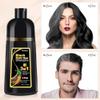 Bablabear Black Hair Dye Shampoo for Gray Hair, Semi-Permanent Hair Color Shampoo for Women and Men, Herbal Ingredients, 3 in 1 100% Grey Coverage.Lasts 30 Days/500ml/Natural herbal Ingredients view 2