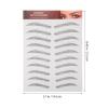 Lurrose Eyebrow Sticker: 10 Sheets 51 Pairs Black Hair-like Eyebrow - Grooming Shaping Tattoo Brow for Women Makeup Supplies, 5 Style view 2