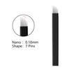 0.18mm Microblading Needles,Disposable Eyebrow Tattoo Needles for Permanent Makeup Machine Supplies Manual (Black S7) view 2