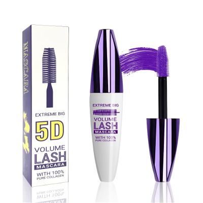 5D Purple Mascara Volume and Length,1Pcs Waterproof Smudge-Proof Color Mascara for Eyelashes,Volumizing Curling Defining Eye Lashes, Longlasting Fiber Colored rimel de pestaas for Women Eye Makeup