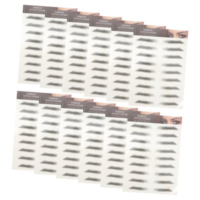 Lurrose Eyebrow Transfer Stickers 12pcs Eyebrow Stickers Hair- Eyebrow Stickers Eyebrow Transfer Eyebrows Eyebrow Tool Waterproof Stickers Eyebrow Stickers Bionic 6 Transfer Paper Cejas