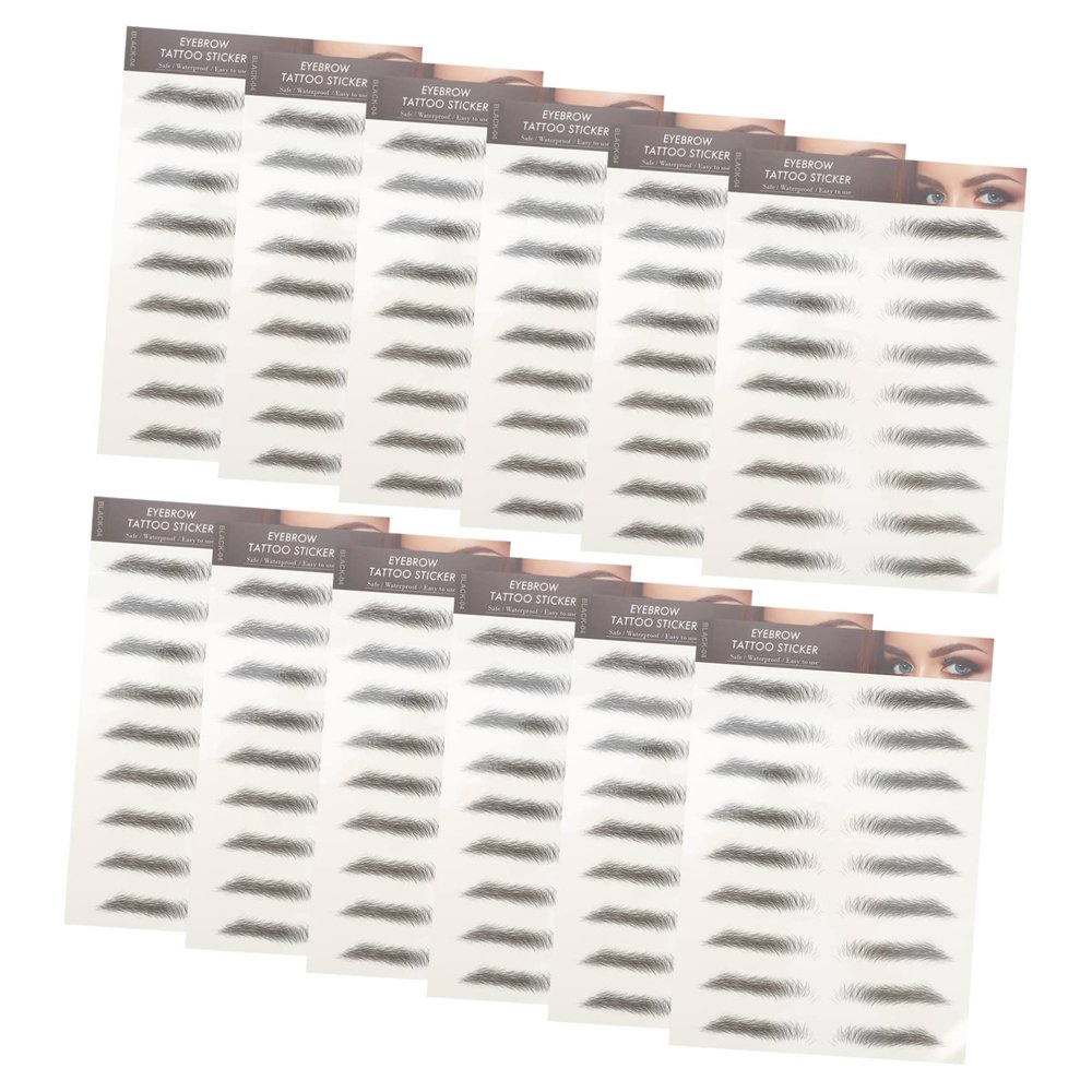 Lurrose Eyebrow Transfer Stickers 12pcs Eyebrow Stickers Hair- Eyebrow Stickers Eyebrow Transfer Eyebrows Eyebrow Tool Waterproof Stickers Eyebrow Stickers Bionic 6 Transfer Paper Cejas