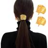 2 Pack Golden Lava High Ponytail Buckle Hair Cuff Metal Dress Up Hair Ring for Long Hair Horsetail Hair Ties Hair Bands Hair Clips view 1