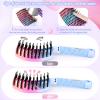 Boar Bristle Hair Brush, Curved Vented Detangler Brush Faster Blow Drying, Paddle Detangling Brush for Women Men Kids Wet Dry Long Curly Thick Straight Hair, Make Hair Shiny and Healthier(Purple+Blue) view 3