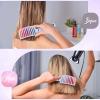 Boar Bristle Hair Brush, Curved Vented Detangler Brush Faster Blow Drying, Paddle Detangling Brush for Women Men Kids Wet Dry Long Curly Thick Straight Hair, Make Hair Shiny and Healthier(Purple+Blue) view 4