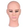 Ruilong Male Bald Mannequin Head for Wig Making Hat and Glasses Display Model Head, Professional Cosmetology Head Beige Color view 1