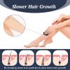 Crystal Hair Eraser,Reusable Crystal Hair Remover Magic Painless Exfoliation Hair Removal Tool, Magic Hair Eraser for Back Arms Legs Fast & Easy Crystal Hair Eraser for Women and Men -Ink Blue view 3