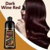 Fedulili Instant Dark Red Wine Hair Dye Shampoo for Gray Hair, Natural Hair Color Shampoo for Women Men, 100% Coverage for Salon Home Use, 17.5 Fl Oz (Dark Red Wine) view 2