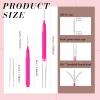 Lallisa 100 Pieces Micro Eyebrow Spoolie Brush with Cap Brow Lamination Tool Eyelash Brush Multifunctional Micro Lash Comb for Eyelash and Eyebrow Extensions Tool(Pink) view 2