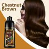 Fedulili Instant Chestnut Brown Hair Dye Shampoo for Gray Hair 3 in 1, Natural Hair Color Shampoo for Women Men, Brown Hair Dye, Long- Lasting Hair Dye 16.9 Fl Oz (Chestnut brown) view 2